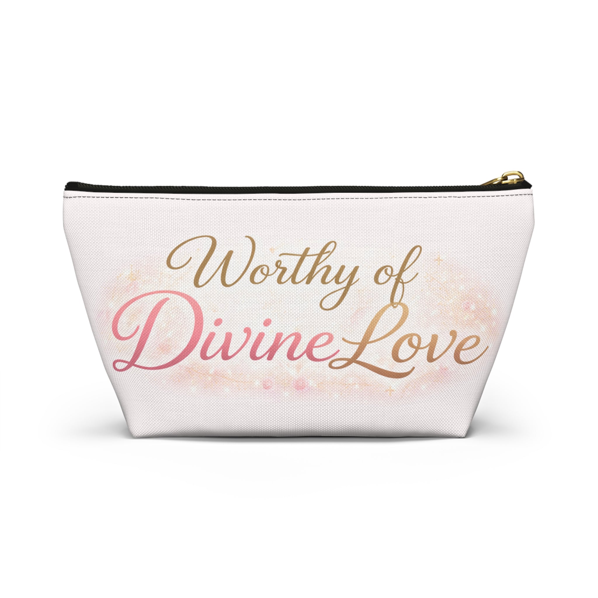 Worthy of Divine Love Blush Floral Accessory Pouch