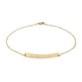 Engravable Curved Bar Anklet — "I am Divinely Loved !!! in Gold/Rose Gold