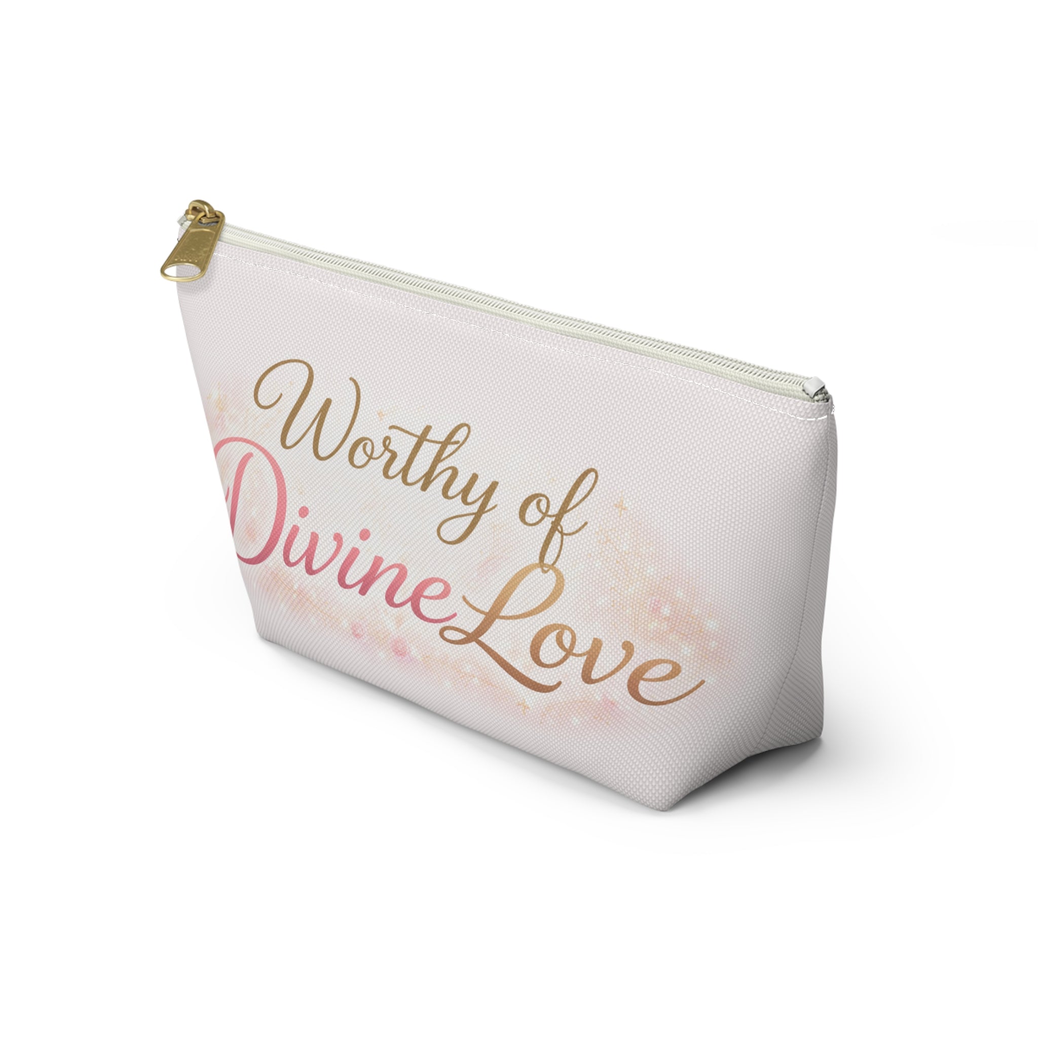 Worthy of Divine Love Blush Floral Accessory Pouch