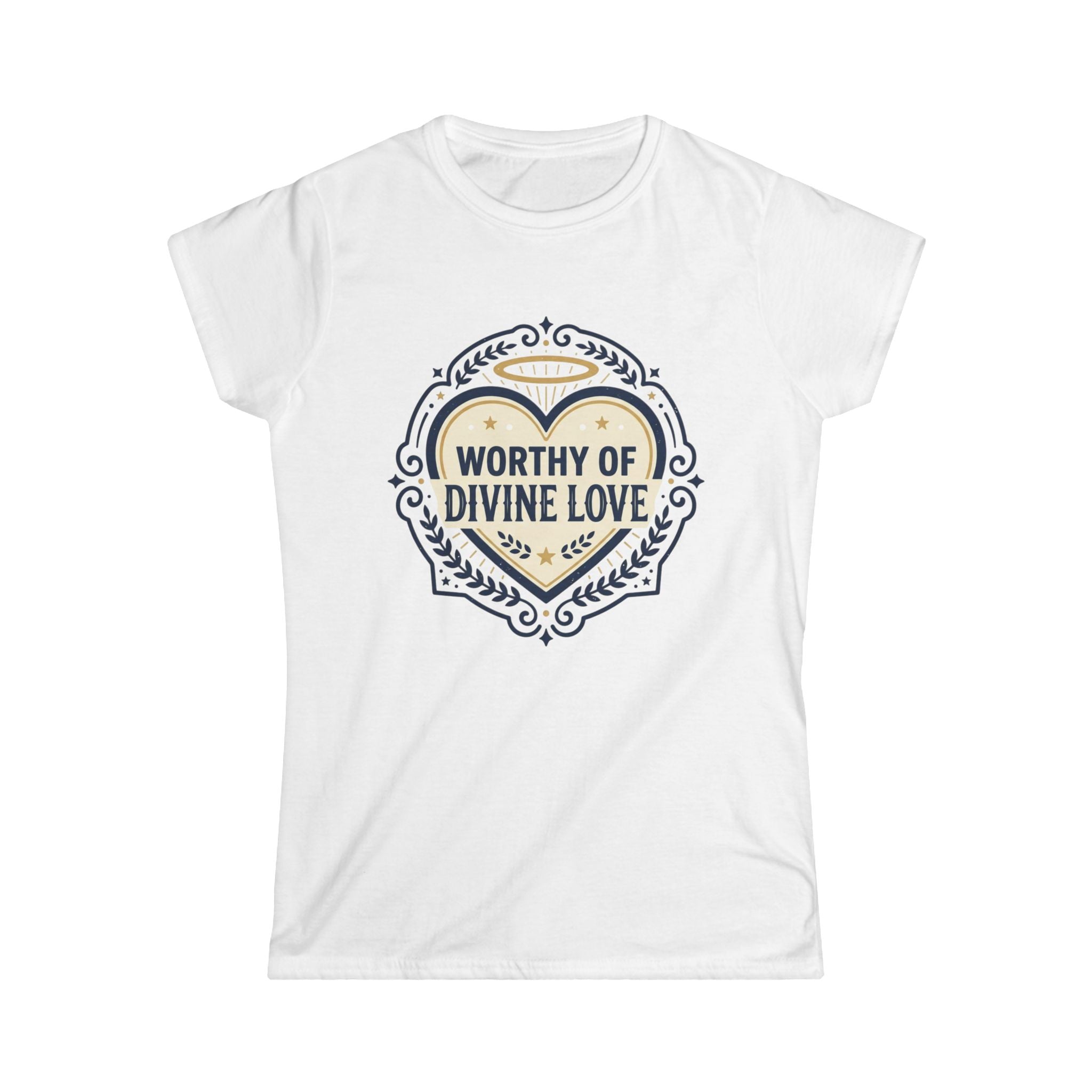 Worthy of Divine Love Women's Tee — Inspirational Faith Heart Shirt