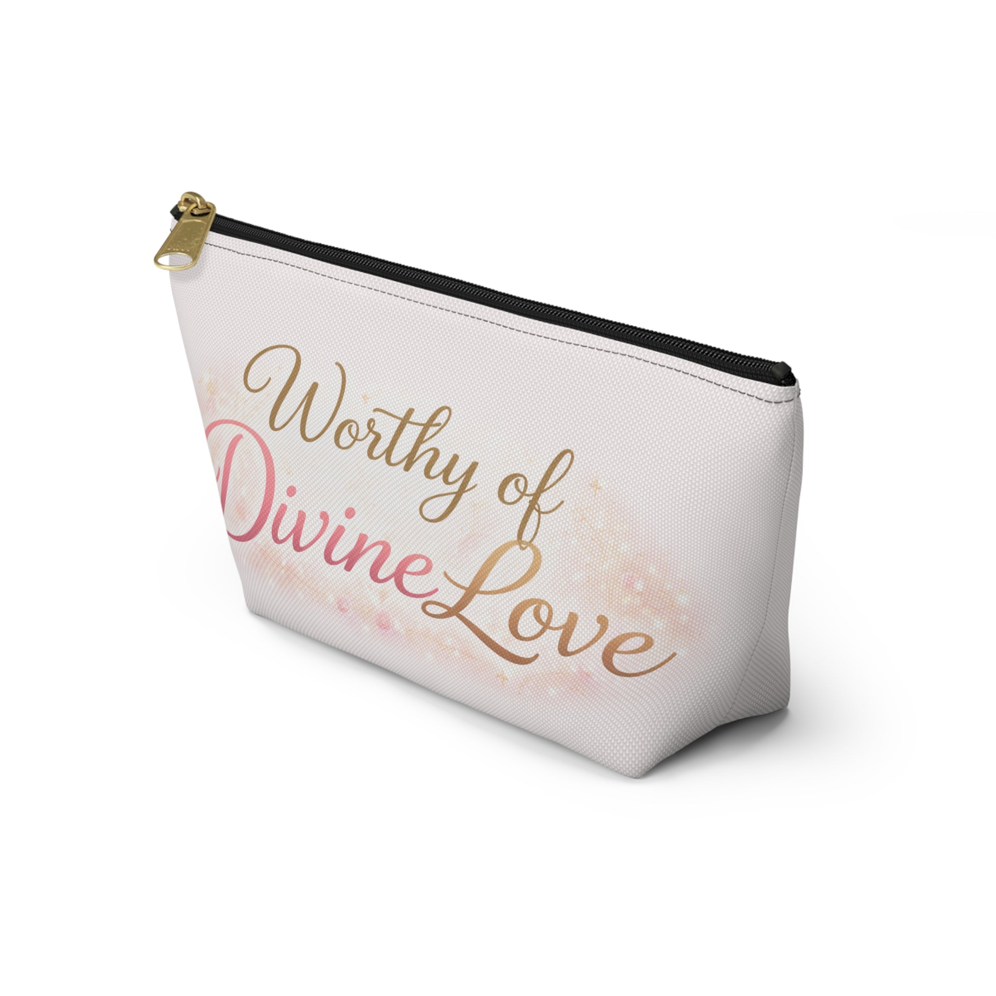 Worthy of Divine Love Blush Floral Accessory Pouch