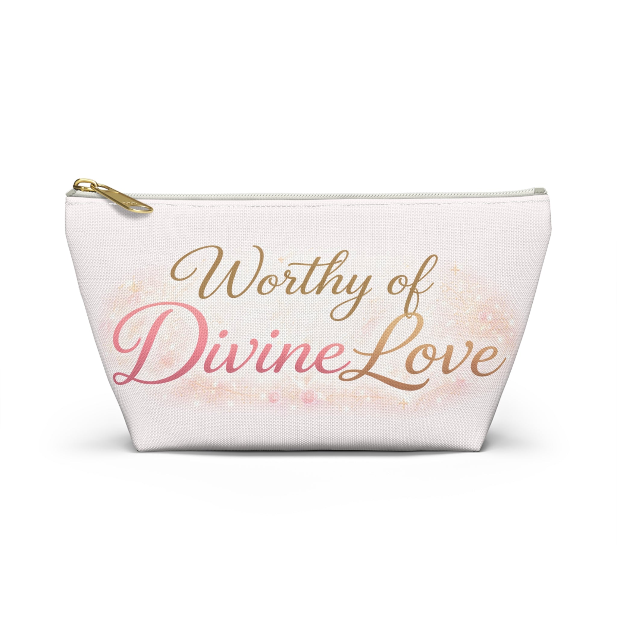 Worthy of Divine Love Blush Floral Accessory Pouch