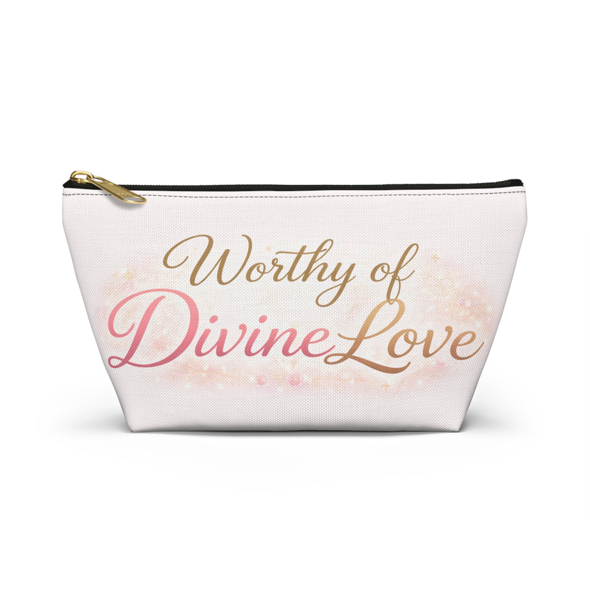 Worthy of Divine Love Blush Floral Accessory Pouch