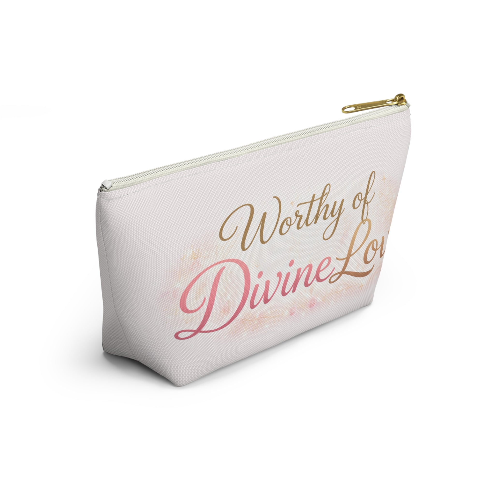 Worthy of Divine Love Blush Floral Accessory Pouch