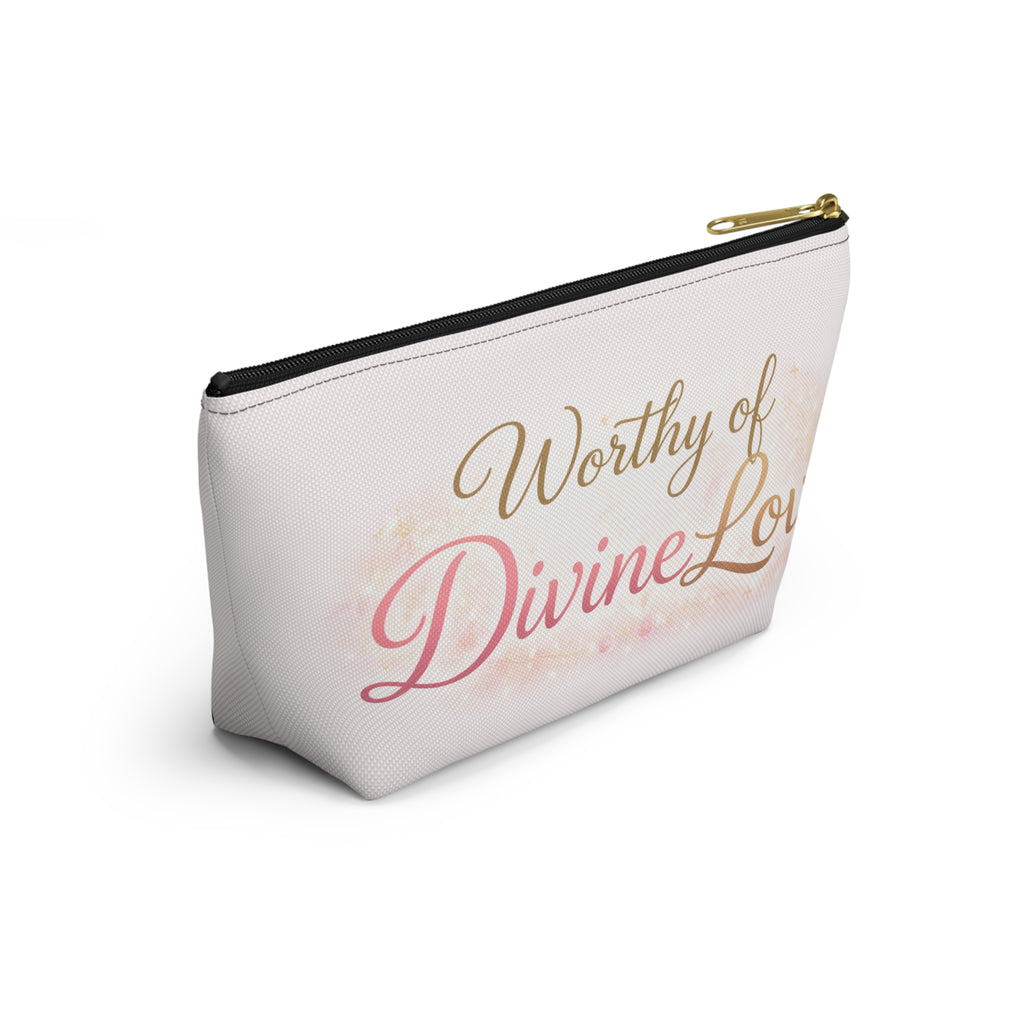 Worthy of Divine Love Blush Floral Accessory Pouch