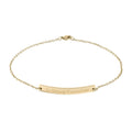 "I'm Divinely Protected" Engravable Curved Bar Anklet — Iridescent Stainless Steel Anklet